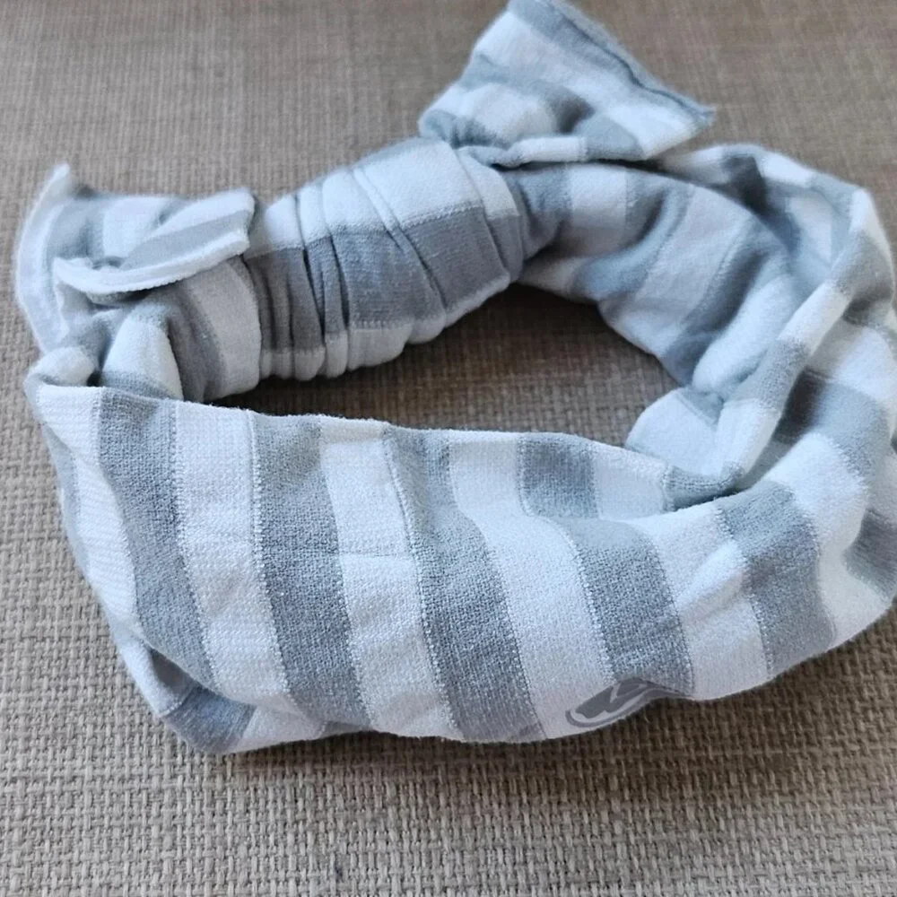 Baby Bling Headband Baby Girl Head Band Gray/White Classic Knot Head Wrap